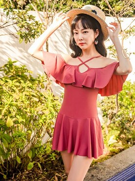 「#オフショル」｜angellunaさん（レディース・170cm）の冬コーディネート