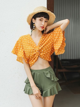 「アイテム（水着）」を使った、angellunaさん（レディース・170cm）の冬コーディネート