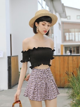 「アイテム（水着/着物・浴衣）」を使った、angellunaさん（レディース・170cm）の春コーディネート