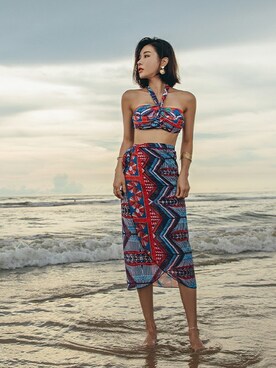 「アイテム（水着/着物・浴衣）」を使った、angellunaさん（レディース・170cm）の春コーディネート