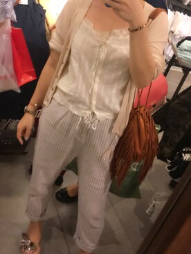 「Sand By Saya（サンドバイサヤ）のアイテム」を使った、yuki_xuさん（レディース・158cm）の夏コーディネート