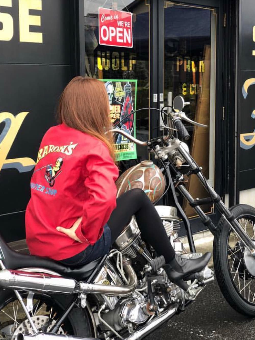 「アメカジ、ストリート、バイカースタイル、panshovel、vise」｜「RED  TAiLのアイテム（ジャケット/アウター、レッド系）」を使った、wolfpack_mayuさん（メンズ・160cm）の秋コーディネートの1枚目の写真