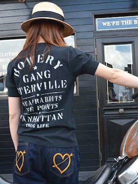 「GANGSTERVILLE（ギャングスタービル）のアイテム（Tシャツ/カットソー）」を使った、wolfpack_mayuさん（メンズ・160cm）の冬コーディネート