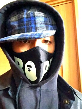 「A BATHING APE（アベイシングエイプ）のアイテム（その他）」を使った、totoさん（メンズ・172cm）の冬コーディネート