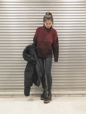 「JEANASIS（ジーナシス）のアイテム（ダウンジャケット/コート）」を使った、フィーさん（レディース・164cm）の秋コーディネート
