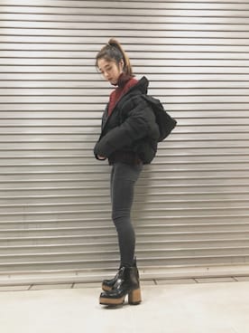 「JEANASIS（ジーナシス）のアイテム（ダウンジャケット/コート）」を使った、フィーさん（レディース・164cm）の秋コーディネート