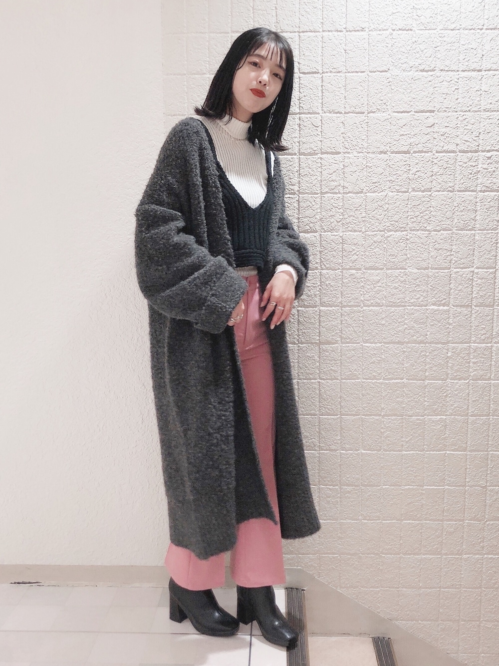 JEANASIS シャギーブークレカーディガン ロングカーディガン JEANASIS シャギーブークレカーディガン ロングカーディガン