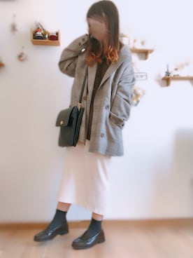 「ゆるコーデ」｜「アイテム（テーラードジャケット、その他）」を使った、mamu🐾さん（レディース・147cm）の秋コーディネート