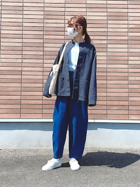 「LAKOLE（ラコレ）のアイテム（カバーオール）」を使った、ちろさん（レディース・152cm）の春コーディネート