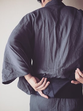 「アイテム（水着/着物・浴衣）」を使った、茶屋さん（メンズ・177cm）の夏コーディネート