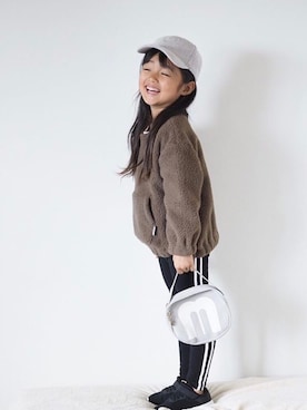 「コーデュロイキャップ」｜ゆ＆りさん（キッズ・110cm）の秋コーディネート