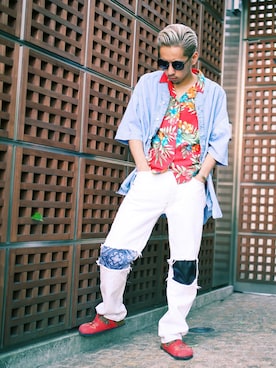 「Wiz&Witch（ウィズアンドウィッチ）のアイテム」を使った、ぎさん（メンズ・170cm）の春コーディネート