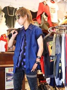 「Wiz&Witch（ウィズアンドウィッチ）のアイテム」を使った、ぎさん（メンズ・170cm）の夏コーディネート