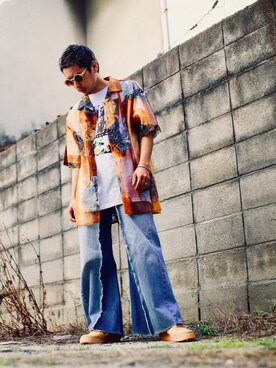 「Wiz&Witch（ウィズアンドウィッチ）のアイテム」を使った、ぎさん（メンズ・170cm）の夏コーディネート