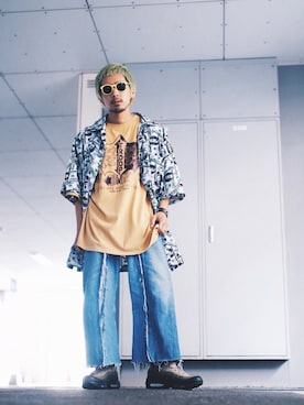 「Wiz&Witch（ウィズアンドウィッチ）のアイテム」を使った、ぎさん（メンズ・170cm）の夏コーディネート