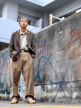 「Wiz&Witch（ウィズアンドウィッチ）のアイテム」を使った、ぎさん（メンズ・170cm）の秋コーディネート