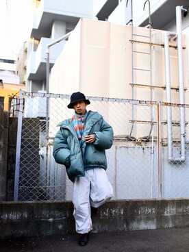 「スナップT」｜「アイテム（ジャケット/アウター）」を使った、ぎ LABREA STAFFさん（メンズ・170cm）の冬コーディネート