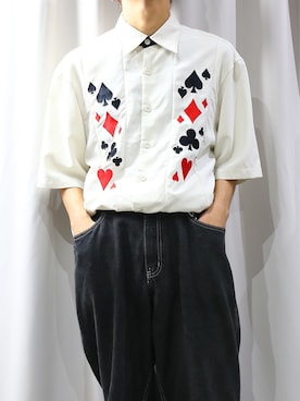 「レーヨンシャツ」｜「アイテム（その他）」を使った、ぎ LABREA STAFFさん（メンズ・170cm）の夏コーディネート