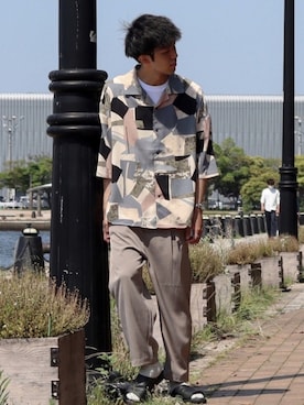 「ペールトーン」｜「アイテム（財布/小物）」を使った、たあさん（メンズ・178cm）の夏コーディネート