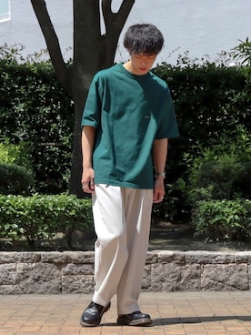 「半袖」｜「アイテム（財布/小物）」を使った、たあさん（メンズ・178cm）の夏コーディネート