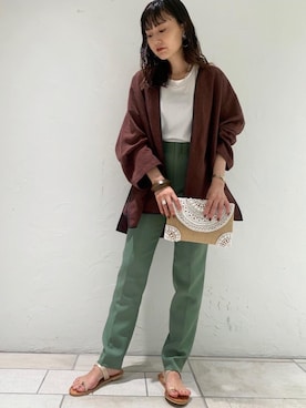 「BRACTMENT（ブラクトメント）のアイテム（ジャケット/アウター）」を使った、Miyukiさん（レディース・158cm）の夏コーディネート