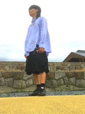 「JUNYA WATANABE MAN（ジュンヤワタナベマン）のアイテム（アクセサリー）」を使った、ソーヤさん（メンズ・165cm）の夏コーディネート