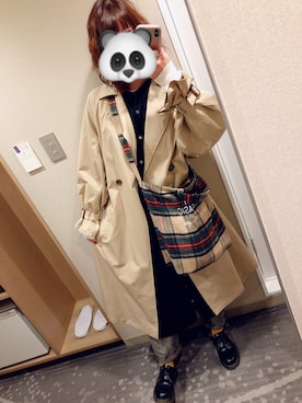 「Dr. Martens（ドクターマーチン）のDr.Martens / ドクターマーチン 1461 3EYE GIBSON SHOE 3ホール ギブソン シューズ ブーツ（ブーツ）」を使った、お豆さん（レディース・168cm）の冬コーディネート