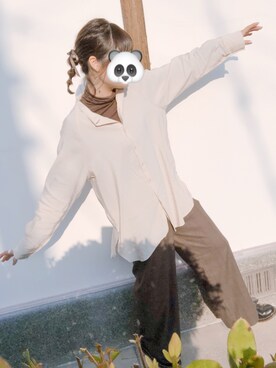 「Dr. Martens（ドクターマーチン）のDr.Martens / ドクターマーチン 1461 3EYE GIBSON SHOE 3ホール ギブソン シューズ ブーツ（ブーツ）」を使った、お豆さん（レディース・168cm）の冬コーディネート