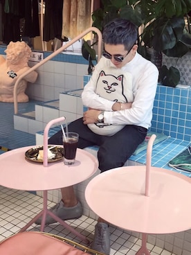 「KSUBI（スビ）のアイテム」を使った、IAN ZHUさん（メンズ・170cm）の春コーディネート