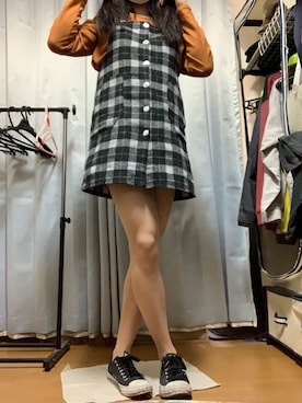「Avail（アベイル）のアイテム（オールインワン・サロペット）」を使った、メアさん（メンズ・173cm）の春コーディネート