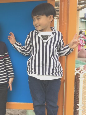 「5歳」｜「アイテム（その他トップス）」を使った、eieieiさん（キッズ・90cm）の春コーディネート