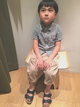 「MEIN HEIM（マイン　ハイム）のアイテム」を使った、eieieiさん（キッズ・100cm）の夏コーディネート