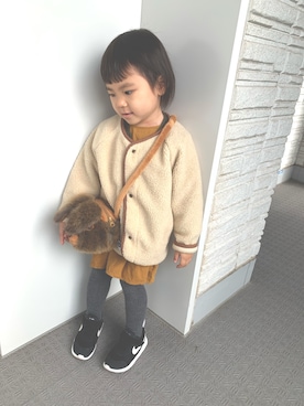 「アイテム（タイツ/ストッキング）」を使った、eieieiさん（キッズ・90cm）の冬コーディネート