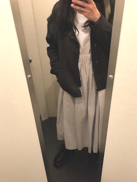 「甘辛mix」｜「アイテム（ノーカラージャケット）」を使った、ferisiaさん（レディース・153cm）の秋コーディネート