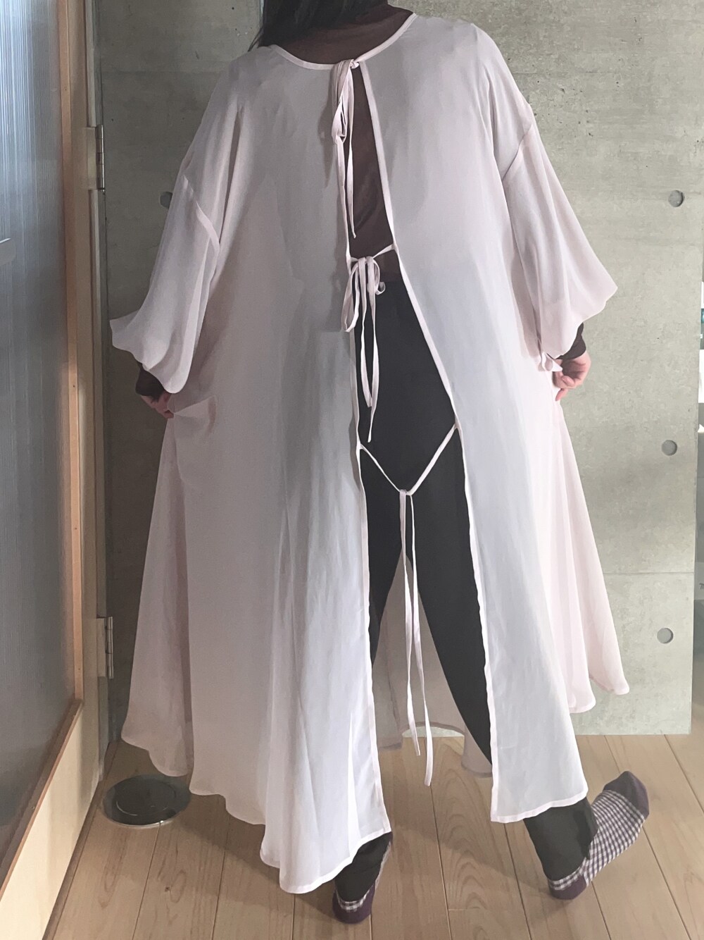 「maddermadder、caph、IamI in fact…、ピンク、あずき色」｜「madder madderのアイテム（ワンピース、ピンク系）」を使った、ferisiaさん（レディース・153cm）の春コーディネートの1枚目の写真