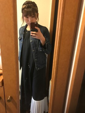「OSMOSIS（オズモーシス）のアイテム（オールインワン・サロペット）」を使った、ha7koさん（レディース・150cm）の春コーディネート