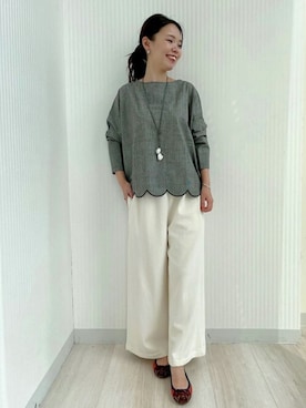 「ダンボール素材」｜「アイテム（アクセサリー）」を使った、bea _kiyoさん（レディース・156cm）の秋コーディネート