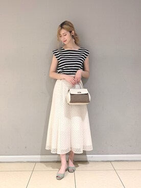 「LAURA DI MAGGIO（ローラディマッジオ）のアイテム」を使った、ERIKA (BABYLONE)さん（レディース・166cm）の夏コーディネート