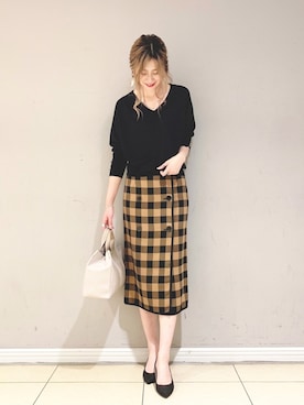 「シルク」｜「アイテム（その他）」を使った、ERIKA (BABYLONE)さん（レディース・166cm）の秋コーディネート