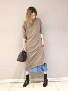 「LAURA DI MAGGIO（ローラディマッジオ）のアイテム」を使った、ERIKA (BABYLONE)さん（レディース・166cm）の冬コーディネート