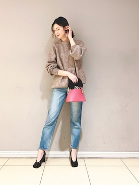 「ヤヌーク」｜「アイテム（アクセサリー）」を使った、ERIKA (BABYLONE)さん（レディース・166cm）の冬コーディネート