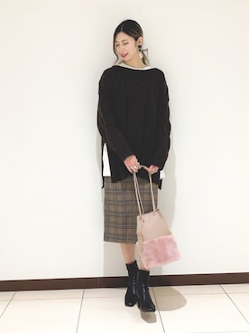 ERIKA (BABYLONE)さん(レディース・166cm)の冬コーディネート