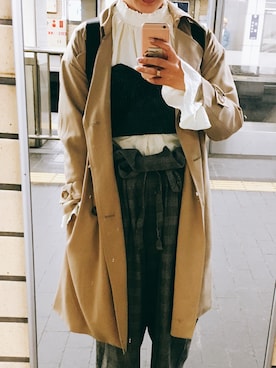 「STUDIOUS HIGH（ストゥディオスハイ）のアイテム（トップス）」を使った、Yuzuさん（レディース・167cm）の秋コーディネート