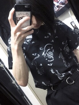 「CHRISTIAN DADA（クリスチャンダダ）のアイテム（T恤/上装、ブラック系）」を使った、miyakooさん（メンズ）の夏コーディネート