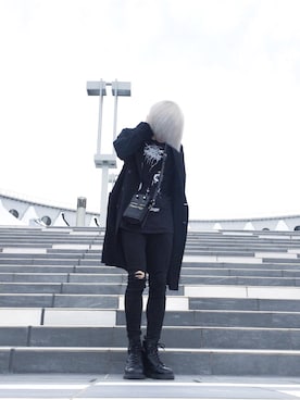 「Y's（ワイズ）のアイテム（トレンチコート）」を使った、miyakooさん（メンズ・170cm）の秋コーディネート