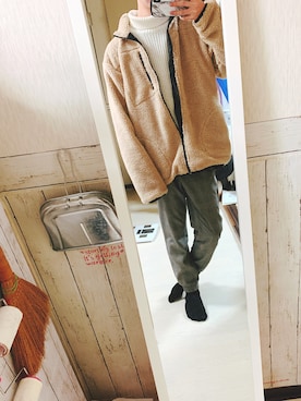 「アイテム（ブルゾン）」を使った、にしくん︎︎︎︎︎☺︎さん（メンズ・171cm・10代）の冬コーディネート