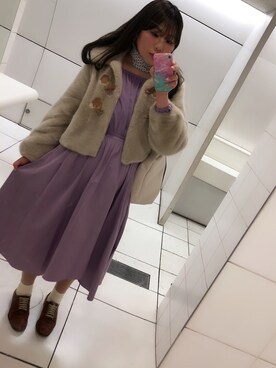 Snidel スナイデル の Andgirl3月号掲載 オフショルブラウスコンビワンピース ワンピース Wear