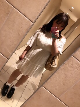 Snidel スナイデル の コットンラミーオフショルワンピース ワンピース Wear