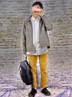 「アイテム（ブルゾン）」を使った、S H O G Oさん（メンズ・172cm・30代）の春コーディネート
