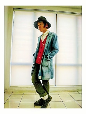 「M（エム）のアイテム（ジャケット/アウター）」を使った、KAZUYAさん（メンズ・170cm）の冬コーディネート